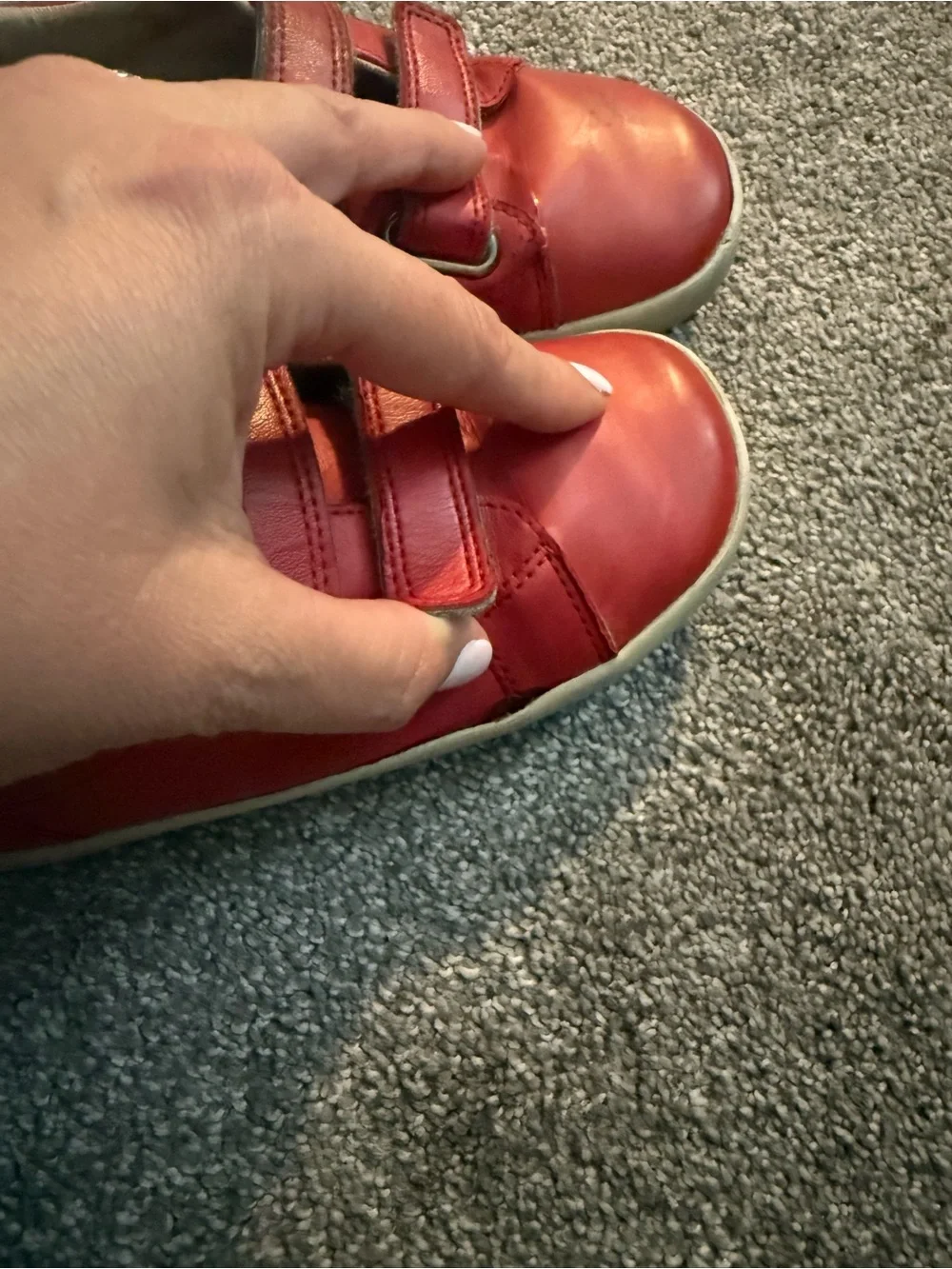 Ten Little Lava Red Everyday Sneakers Sz 12